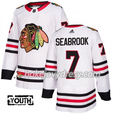 Dětské Hokejový Dres Chicago Blackhawks Brent Seabrook 7 Bílá 2017-2018 Adidas Authentic